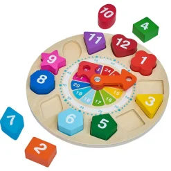 Gifi Jeux De Société Et Éducatifs<Horloge éducative avec formes à encastrer en bois