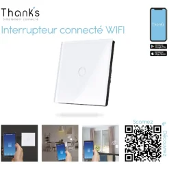Interrupteur connecté wifi 1 bouton*Gifi Discount