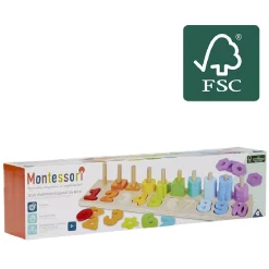 Gifi Jeux De Société Et Éducatifs<Jeu d'apprentissage en bois certifié FSC® Montessori - chiffres et couleurs