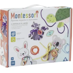 Gifi Jeux Créatifs<Jeu de laçage 4 animaux Montessori