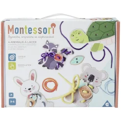 Gifi Jeux Créatifs<Jeu de laçage 4 animaux Montessori