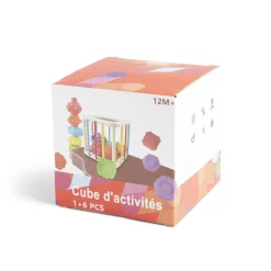 Gifi Eveil<Jeu de motricité fine cube et formes 6 pièces 11x11x11cm