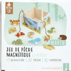 Gifi Eveil<Jeu de pêche magnétique en bois animaux marins