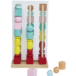 Gifi Eveil<Jeu de perles en bois type Montessori 2 en 1