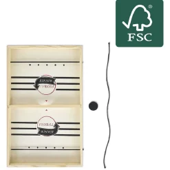 Gifi Jeux De Société Et Éducatifs<Jeu de table en bois certifié FSC® 2 en 1 : hockey et football