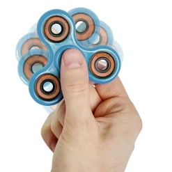 Jeu toupie Hand Spinner bleu et gris*Gifi Online
