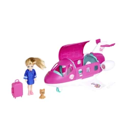 Clearance Gifi Jouet avion rose avec poupée et accessoires