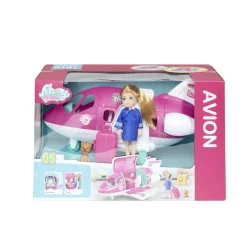 Clearance Gifi Jouet avion rose avec poupée et accessoires