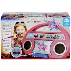 Gifi Jeux D'Imagination Et D'Imitation<Karaoké Boombox 7en1 iDance wireless bluetooth speaker rose