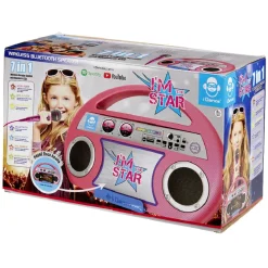 Gifi Jeux D'Imagination Et D'Imitation<Karaoké Boombox 7en1 iDance wireless bluetooth speaker rose