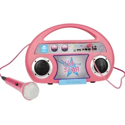 Gifi Jeux D'Imagination Et D'Imitation<Karaoké Boombox 7en1 iDance wireless bluetooth speaker rose