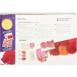 Kit création Lovely Box coussin pompons laine rose et orange*Gifi Clearance