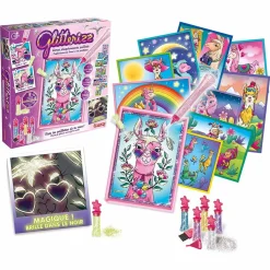 Gifi Jeux Créatifs<Kit création paillette phosphorescent Glitterizz 10 images