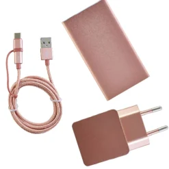 Kit de charge universel smartphone rose pailleté*Gifi