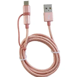 Kit de charge universel smartphone rose pailleté*Gifi