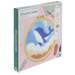Gifi Kit de crochet avec support rond bois et laine 25x9x6cm - plusieurs modèles