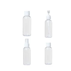 Gifi Kit 4 flacons de voyage + trousse en plastique transparent