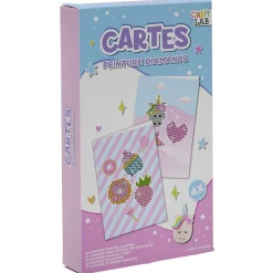 Gifi Kit toile à peindre diamant blanc 21,5x13cm
