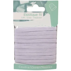 Gifi Élastique fil à coudre blanc 5 m