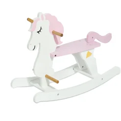 Gifi Eveil<Licorne à bascule blanche et rose en bois