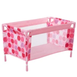 Gifi Jeux D'Imagination Et D'Imitation<Lit parapluie pliable pour poupon motif rond rose