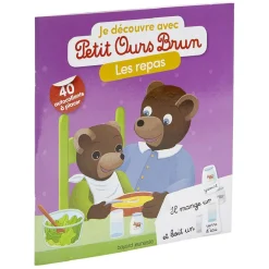 Gifi Livre Je découvre avec Petit Ours Brun Les Repas 40 autocollants