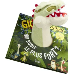 Gifi Livre marionnette dinosaure Gigantosaurus qui rugit le plus fort ?