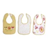 Gifi Puériculture<Lot de 3 bavoirs jaunes coton et polyester 31,5x19,5cm