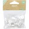 Gifi Lot de 100 boutons blanc