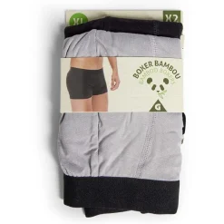 Outlet Gifi Lot de 2 boxers homme taille XL bambou et élasthanne noir