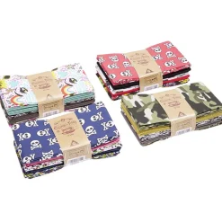 Gifi Lot de 5 coupons de tissu ado 100% coton 55x45cm