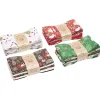 Gifi Lot de 5 coupons de tissu Noël 100% coton 55x45cm