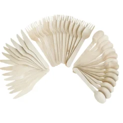 Lot de 48 couverts en bambou*Gifi New