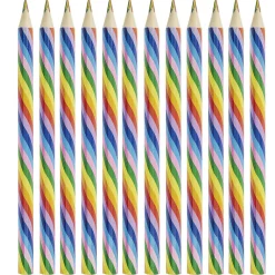 Gifi Lot de 12 crayons de couleur arc-en-ciel