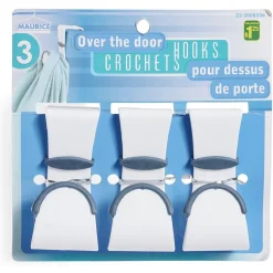 Gifi Lot de 3 crochets pour dessus de porte blanc