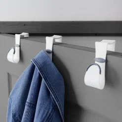 Gifi Lot de 3 crochets pour dessus de porte blanc