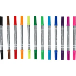 Gifi Lot de 12 feutres double pointe