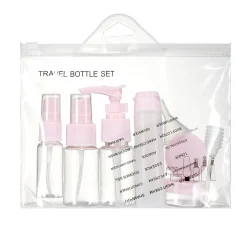 Discount Gifi Lot de 6 flacons de voyage avec trousse plastique