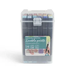 Lot de 36 marqueurs à base d'eau double pointe plastique noir + 3 ans*Gifi Clearance