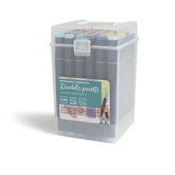 Lot de 36 marqueurs à base d'eau double pointe plastique noir + 3 ans*Gifi Clearance
