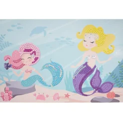 Gifi Jeux Créatifs<Lot de 4 mosaïques géantes à sticker thème sirène 40x60cm