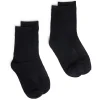 Outlet Gifi Lot de 2 paires de chaussettes 36/40 en fibre de bambou noir