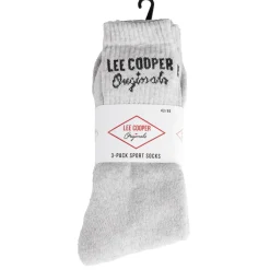 Discount Gifi Lot de 3 paires de chaussettes Lee Cooper homme coton gris 43/46