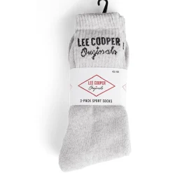 Discount Gifi Lot de 3 paires de chaussettes Lee Cooper homme coton gris 43/46