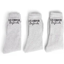Discount Gifi Lot de 3 paires de chaussettes Lee Cooper homme coton gris 43/46