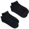 Gifi Lot de 2 paires de socquettes 41/45 en fibre de bambou noir