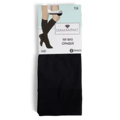 Gifi Lot de 3 paires socquette femme polyamide noir opaque 50D