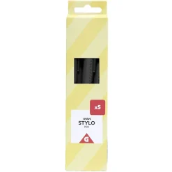 Lot de 5 stylos à encre noire 0,6mm*Gifi Clearance