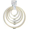 Gifi Lot de 5 tambours à broder différents diamètres bambou beige