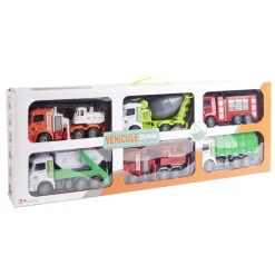 Hot Gifi Lot de 6 véhicules de constructions - 3 modèles